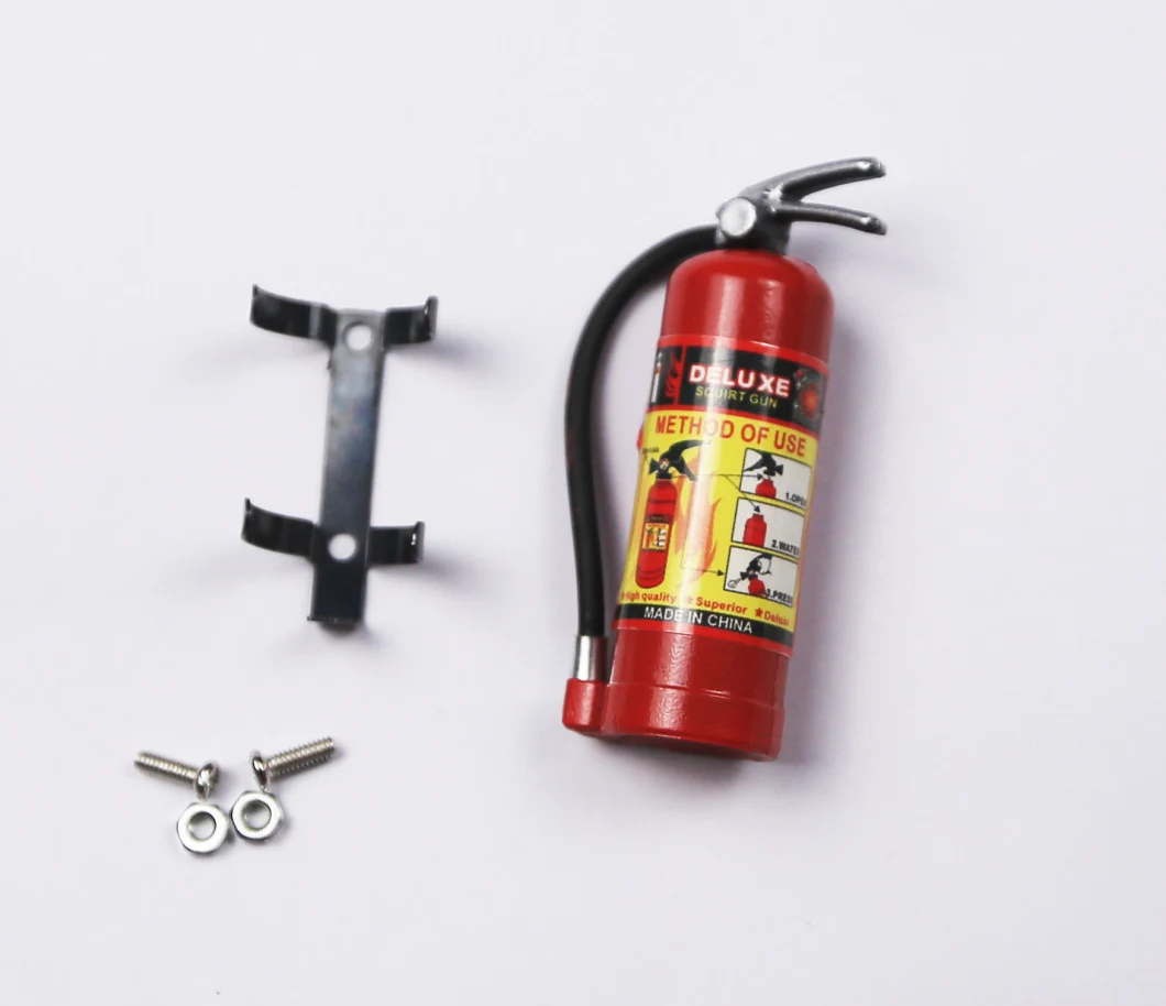 Mini Fire Extinguishers Model with Yellow Stickers for 1/10 RC Rock Crawler
