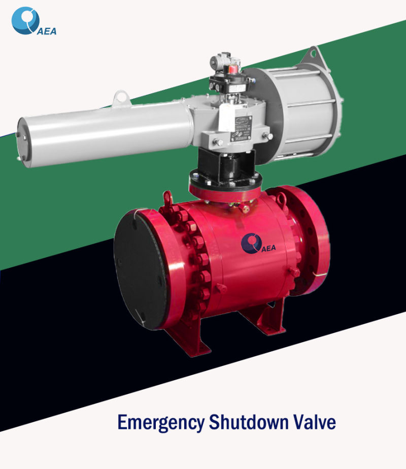 High Quality Electric Motorized or Pneumatic Actuated Emergency Shutdown Valve Esv ESD Esdv Trunnion Mounted Control Ball Valve