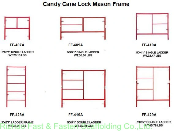 5'x6'7'' Mason Scaffolding Double Ladder Frame (FF-429A)