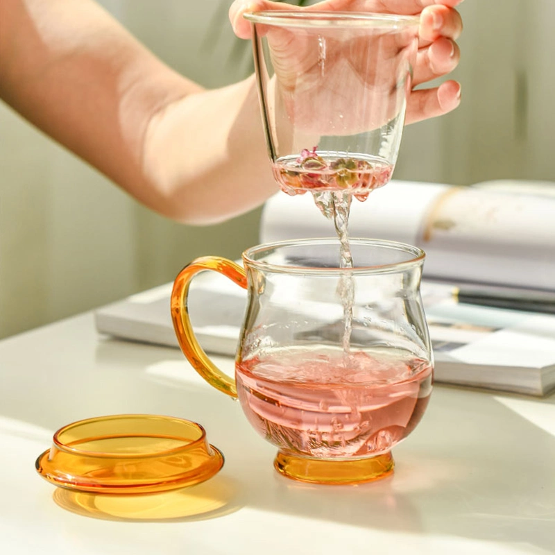 Novelty Gift Afternoon Tea Infuser High Clear Heat Proof Oven Safe Strainer Mug
