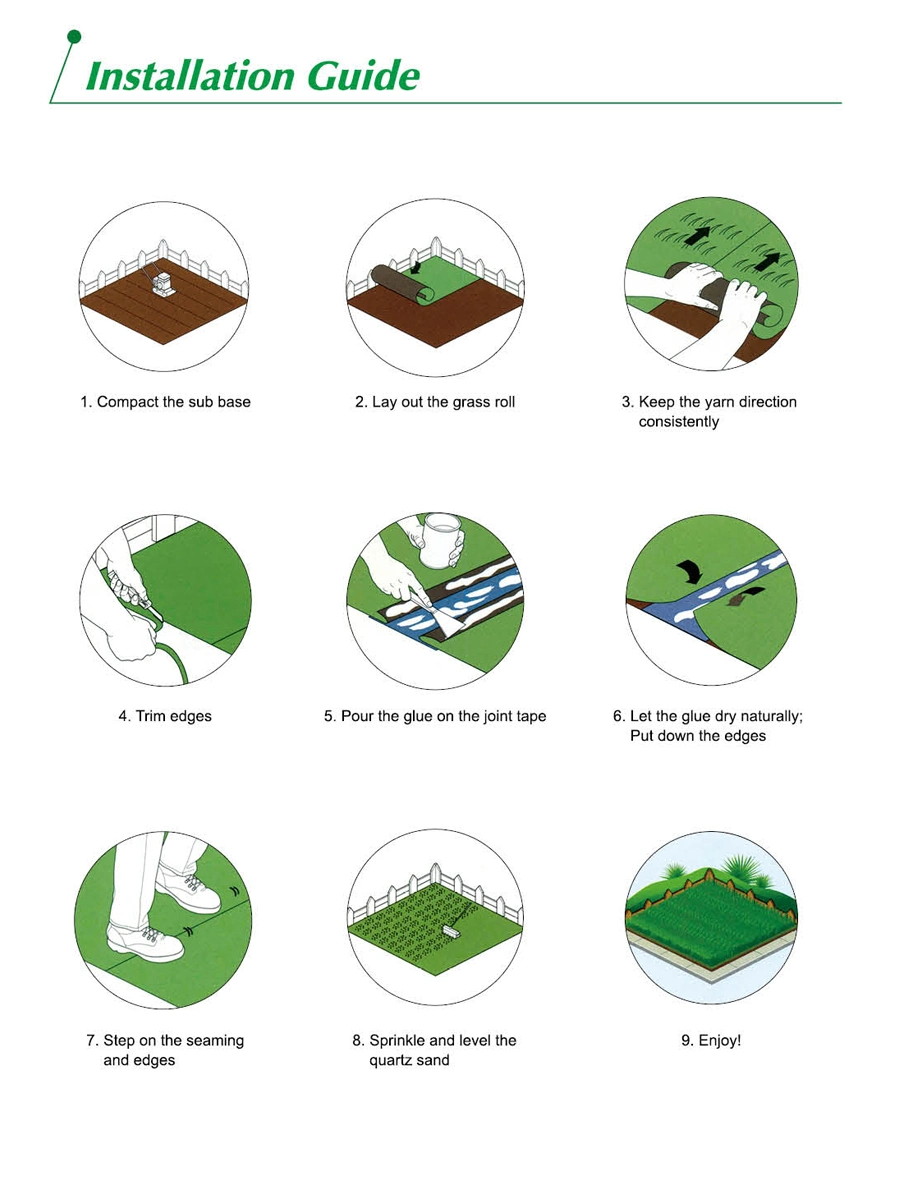 China Premium Natural Green Artificial Grass Landscape Grass Floor Carpets