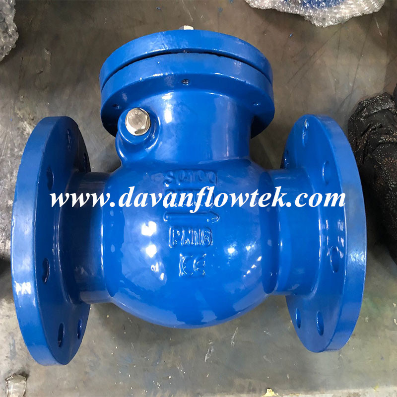 DN100-DN300 Ductile Iron Ggg50 Flanged Check Valve DIN/BS Standard Brass Seat Swing Check Valve Wcb Check Valve Factory Swing Check Valve