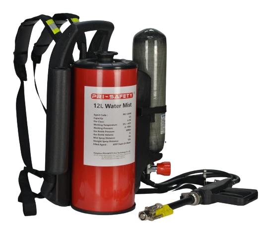 Backpack 12L Water Mist Automatic Fire Suppression System in Stainless Steel