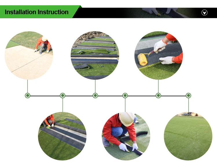 Easy Installation 20mm Height Artificial Green Grass Tile