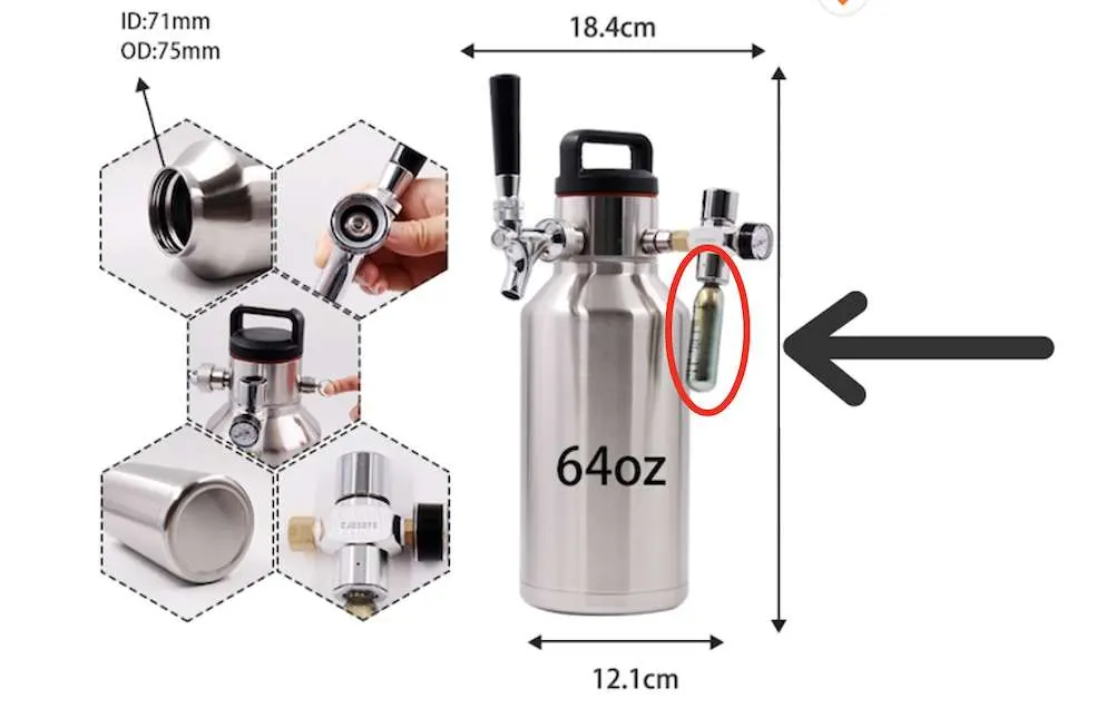 Internal Gas Cartridge Sparkler Fire Extinguisher 33G Gram CO2 Threaded CO2 Cartridge