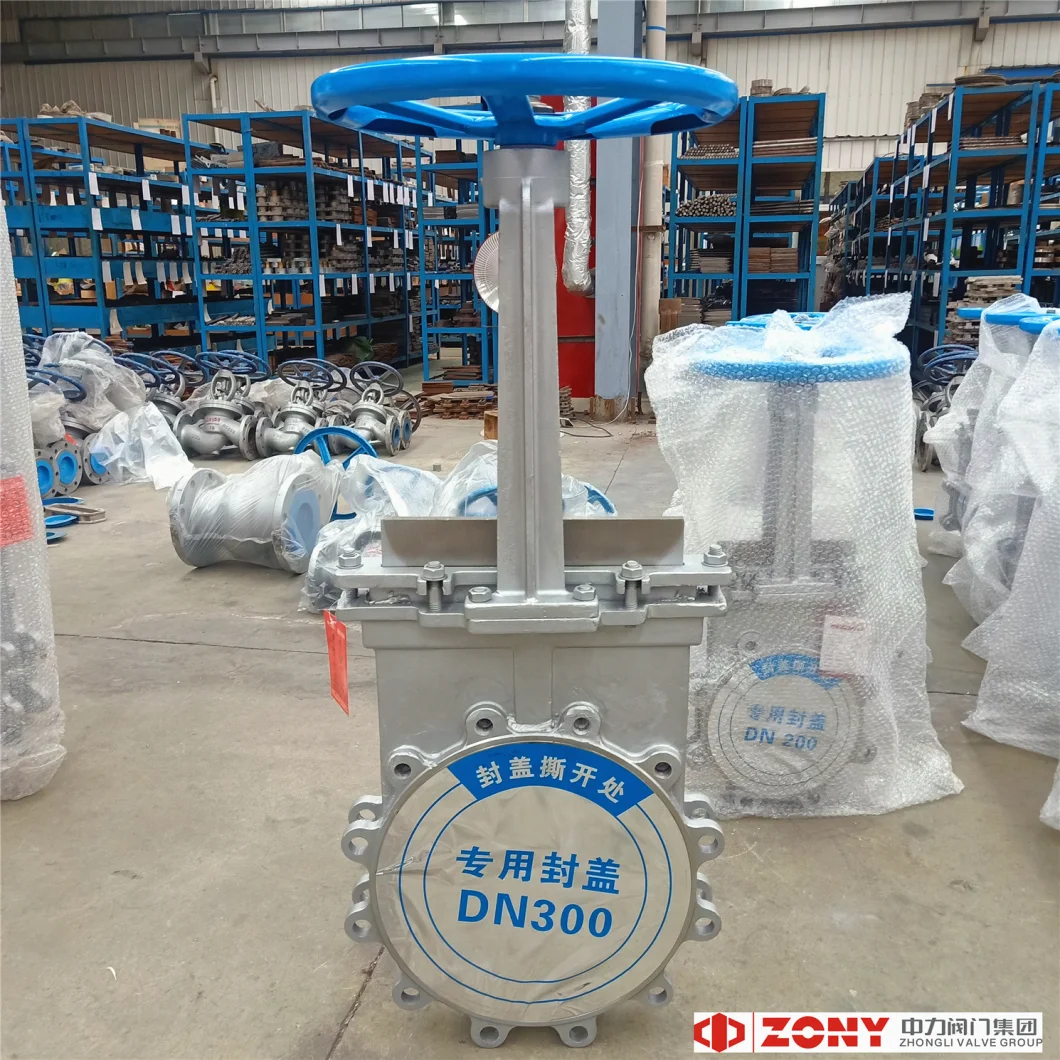 Pn10 Wafer Connection Type Slurry Valve Knife Gate Valve with CE / ISO Certificate