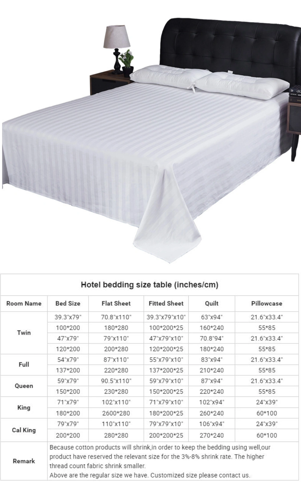 100% Cotton Fire-Resistant/ Anti-Flamming/ Fire Resistant Soft 5 Star Hotel Bedding Set