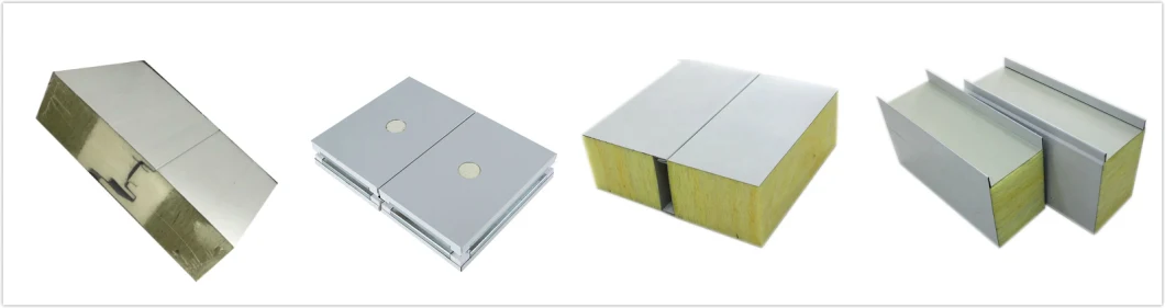 Fireproof Rockwool/EPS Insulated Steel Roof/Wall Sandwich Panel Panels for Steel Buildings