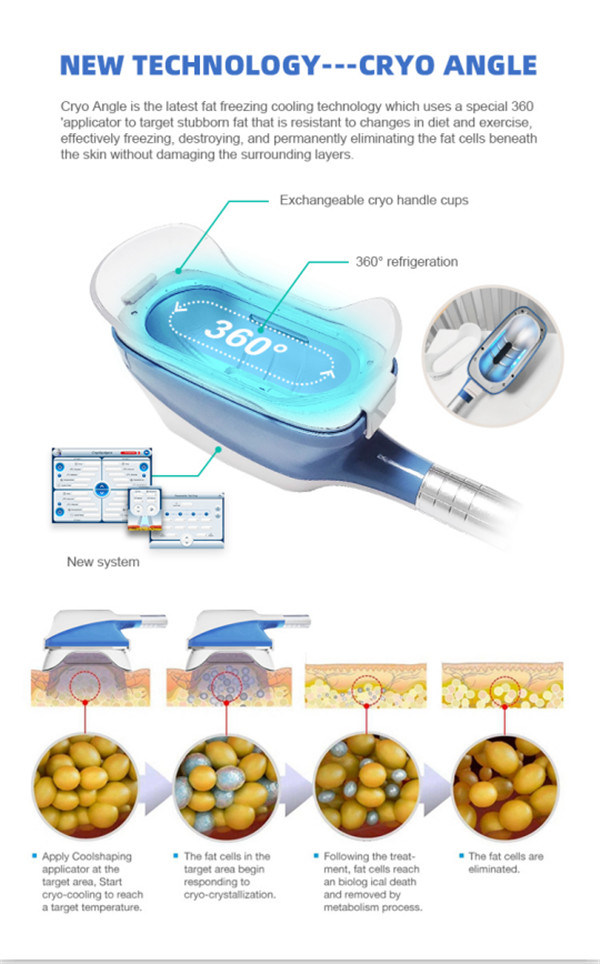 Multifunctional Cool Vacuum 360 Degree Fat Freeze Cryolipolysis Cool Tech Cryo Slimming Machine