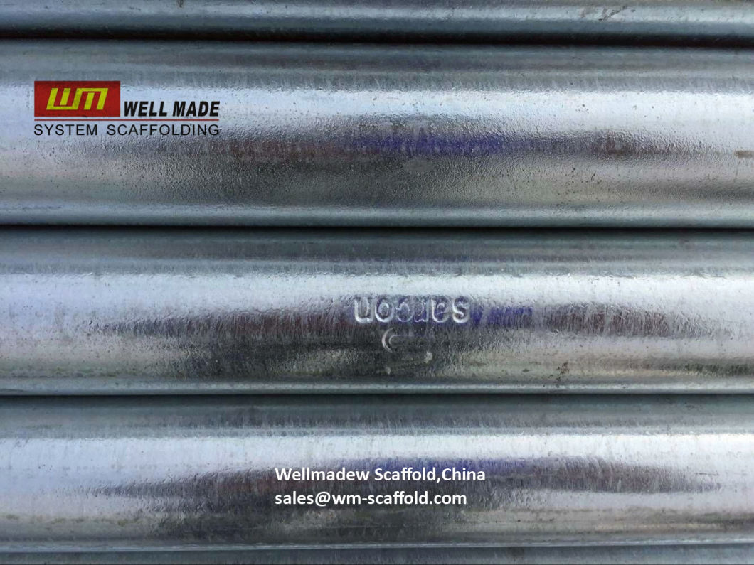 Scaffolding Poles Suspended Offshore Oil Gas Rigging Galvanized Steel Pipe