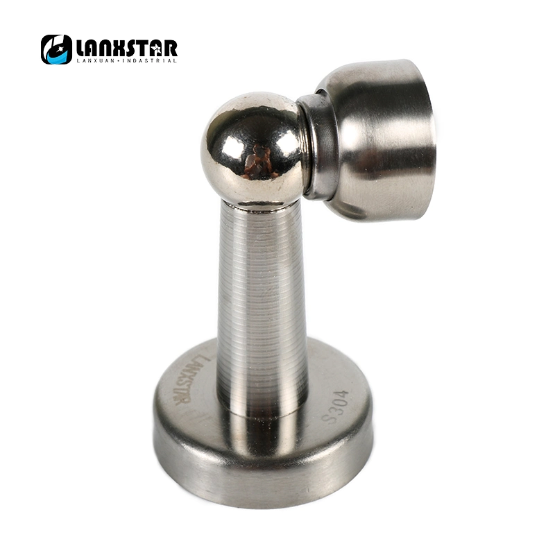 Stainless Steel Magnetic Door Stop Stopper Catch Avoid No Slamming Back Wall 40X80mm