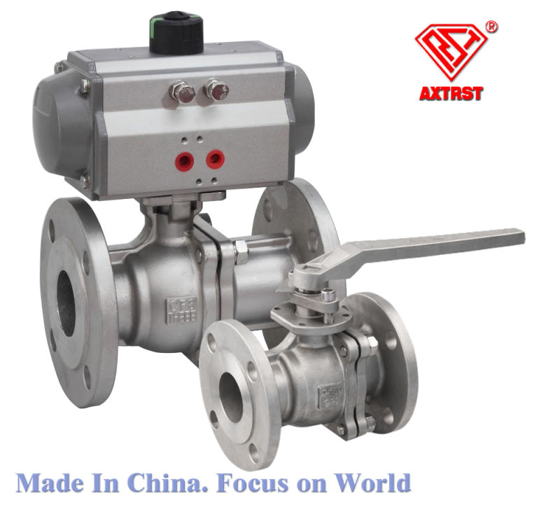 Pneumatic Actuated Stainless Steel 3PC Bw Ball Valve (Q61F)