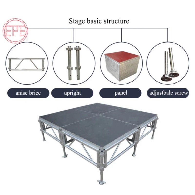 Concert Stage Equipment Aluminum Stage Decoration Wedding Portable Stage