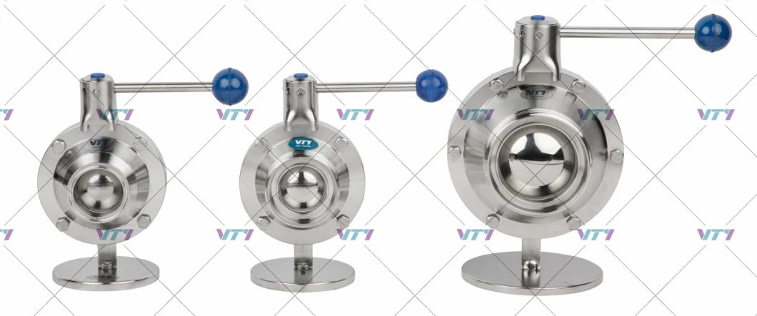 DIN/SMS Sanitary Valve Stainless Steel Valve Pneumatic Ball/Butterfly/Check/Diaphragm/Divert/Double Seat Valve