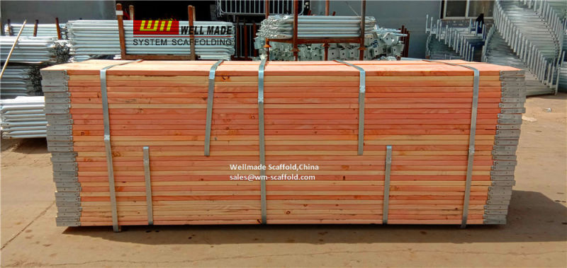 BS2482 Timber Scaffold Boards with End Bands Wooden Scaffolding Planks