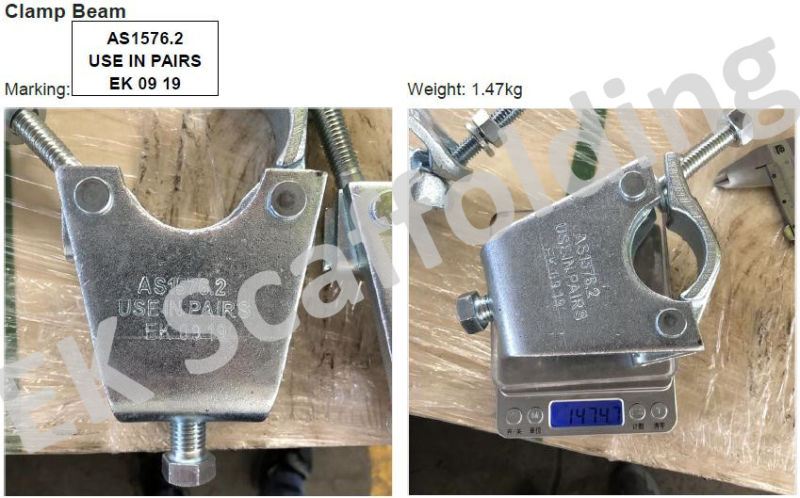 Suppy Scaffold Beam Clamp Scaffolding Fitting As1576.2 Drop Forged Girder Coupler