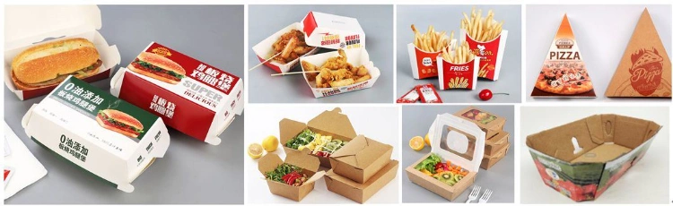 High Speed Disposable Take Away Packaging Paper Lunch Hamburger Box Fast Food Container Making Machine