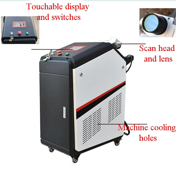 Metal Rust Remove Oil Clean Laser Cleaning Machine/100W 200W 500W Fiber Laser Cleaning Machine