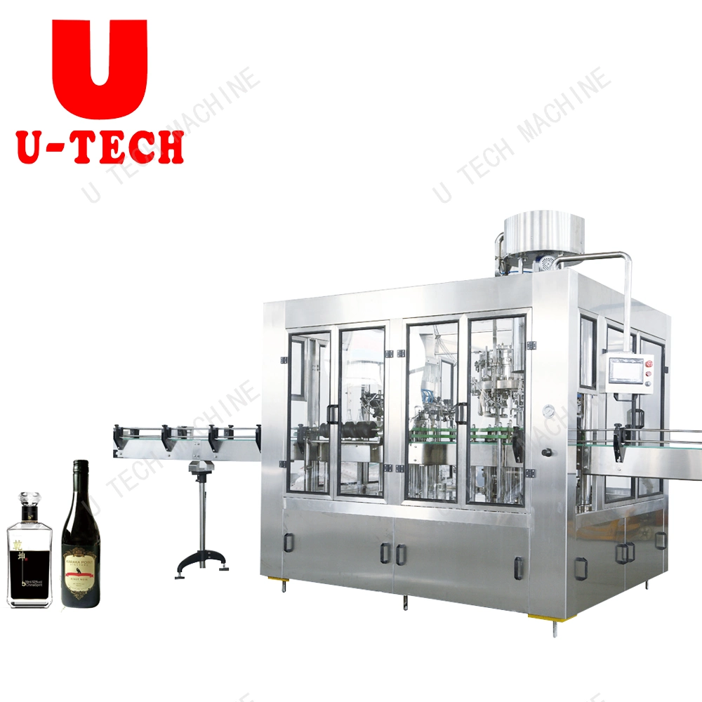 Automatic Whiskey Glass Bottle Cleaning Filling and Capping Packing Machine Monoblock