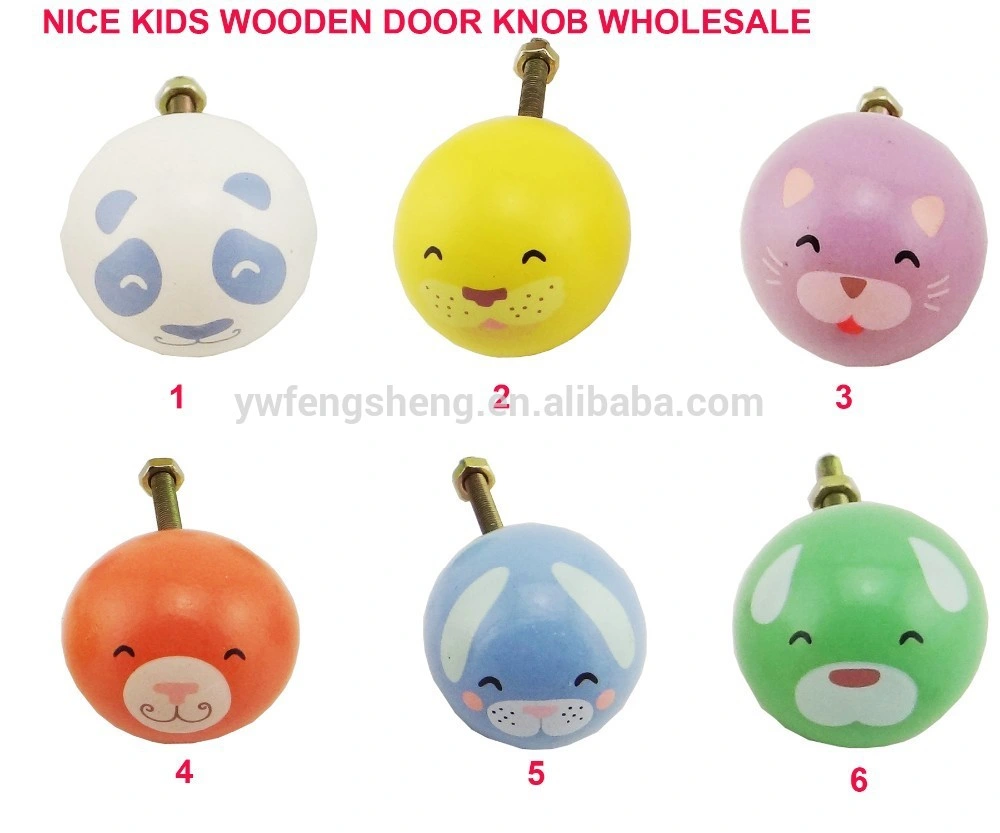 High Quality Wooden Door Knob for Kids, Hot Sale Kids Cute Door Knob, 2015 New Handcrafted Kids Wardrobe Door Knobs