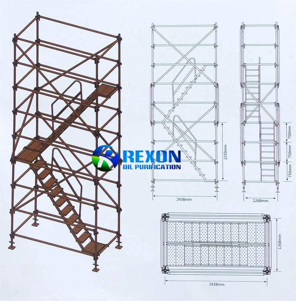 Scaffolding Frame Safety Step Ladder 75CM Banana Type for Road and Bridge Construction