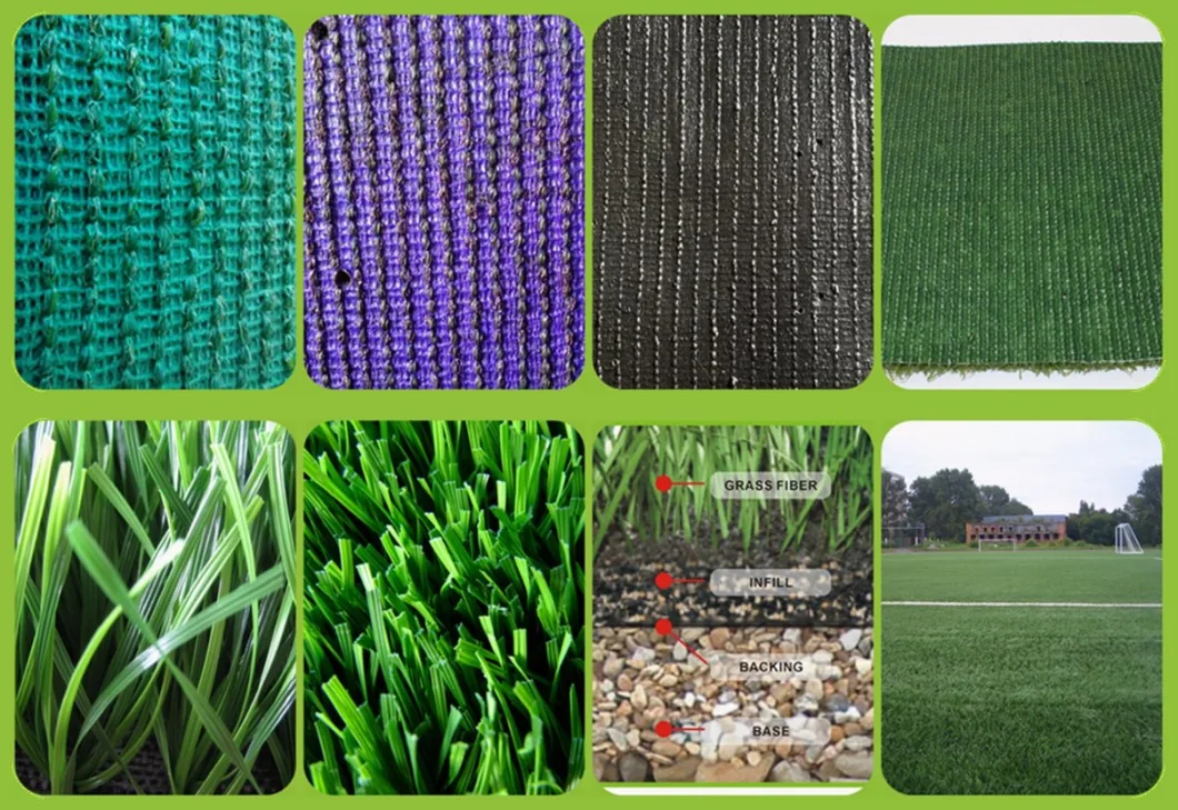 PE Outside Outdoor Indoor Artificial Football Grass Carpet 50mm