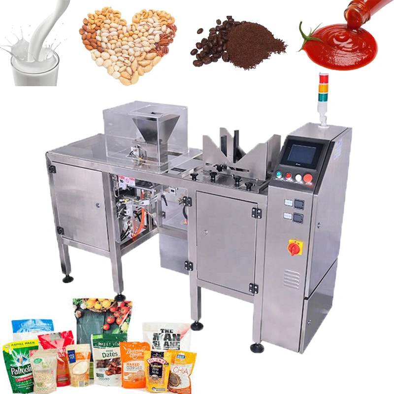 Automatic Multi-Function Vacuum Food Coffee Herb Mayonnaise Honey Seeds Powder Liquid Granule Doypack Packing Machine