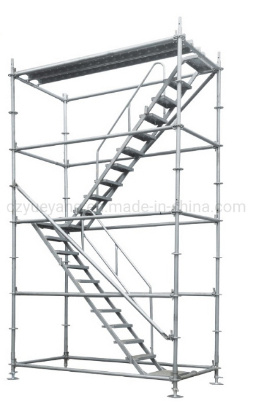 Steel Ringlock Scaffold Tower with Stair for Aerial Work
