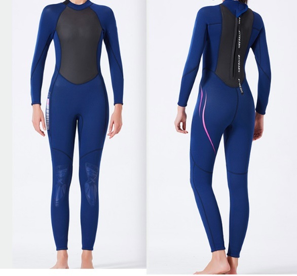 3mm Female's Long Sleeve Full Diving Suit for Sports Wear