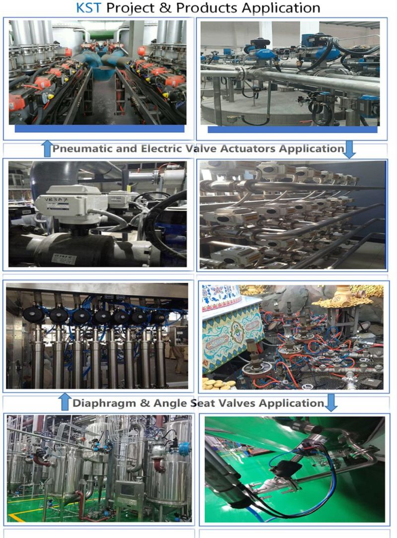 Pneumatic Actuator Stainless Steel 304, 316 3-Way Sanitary Ball Valve