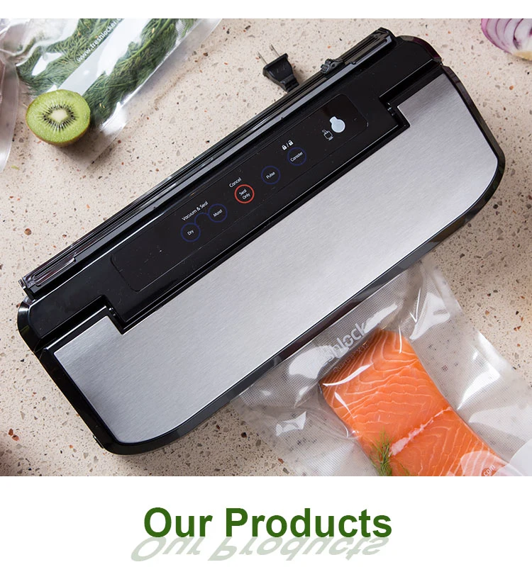 Stainless Steel Cover Vacuum Food Sealer for Home Kitchen Use