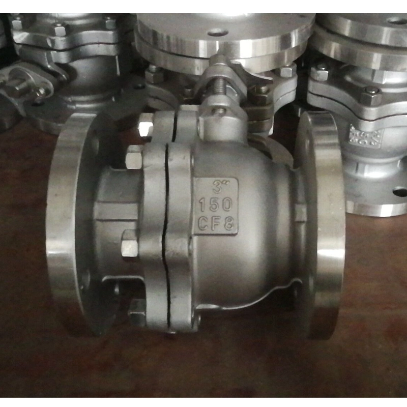 2PC ANSI Flanged Stainless Steel Carbon Steel Wcb 2-PC Ball Valve DN50 Pn16 Industrial Valve