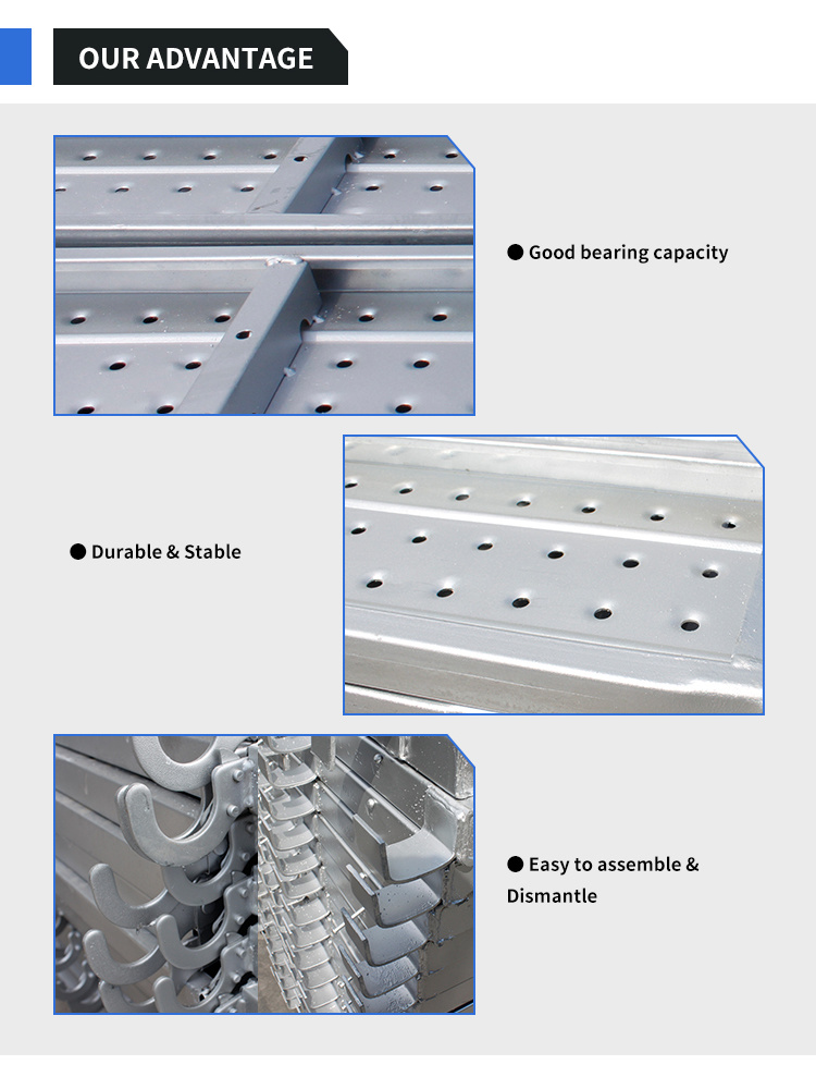 Aluminum Cuplock Scaffold Metal Plank Platform Metal Decking
