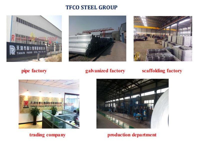 Tfco Pipes ERW Welded Pre Galvanized Round Scaffolding Steel Pipes and Tubes
