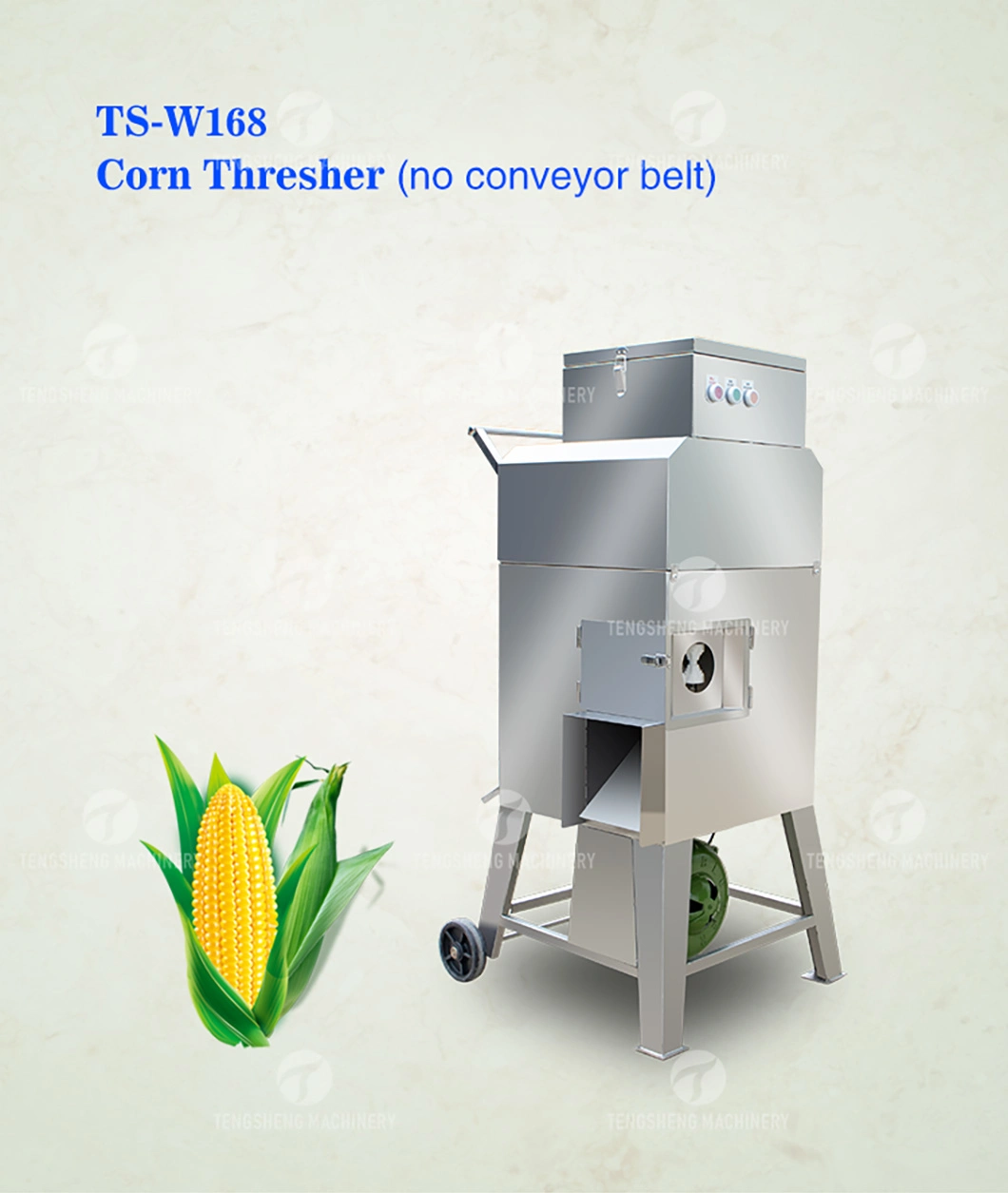 Corn Threshing Equipment Stainless Steel Fresh Corn Threshing Machine Agricultural Machinery Sweet Corn Sheller (TS-W168)