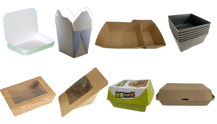 Hamburger Boxes, French Fries Box Fast Take Away Food Box Making Machine Carton Erecting Machine