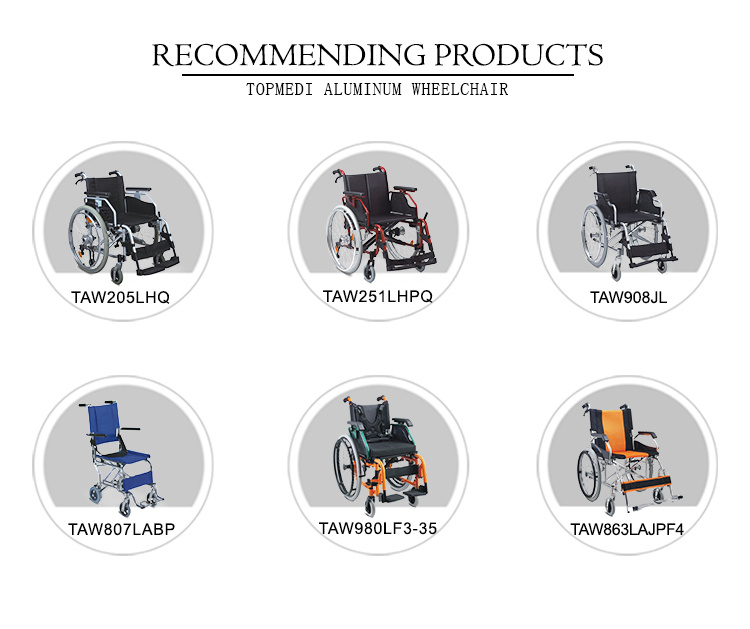 Medical Wheelchair Manual Aluminum Equipment for Adults