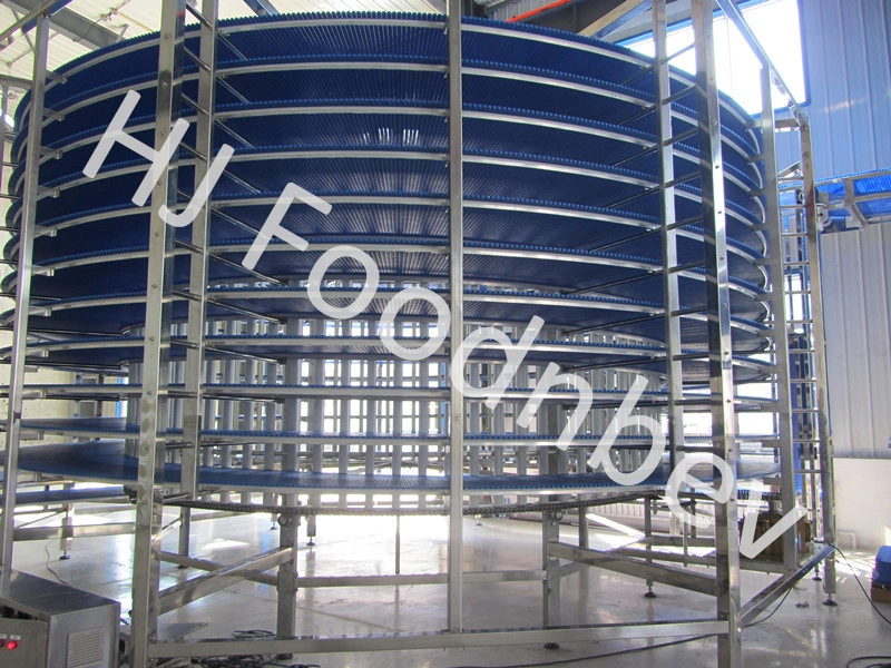 Stainless Steel Bread Spiral Conveyor Automatic Bun Bread Baking Production Line Bread Cooling Tower