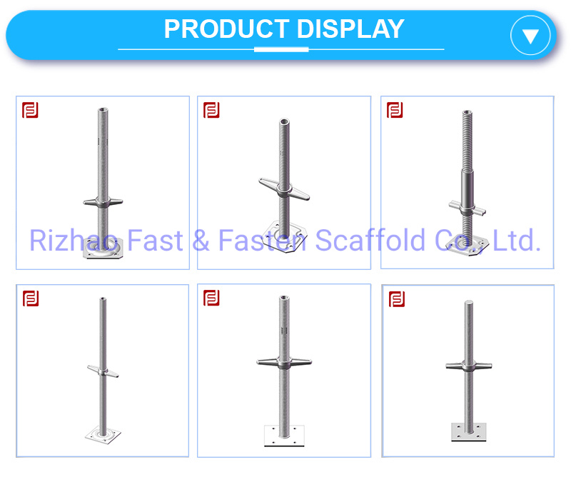 OEM Scaffold Adjustable Screws Jack with Base Plate Made in China