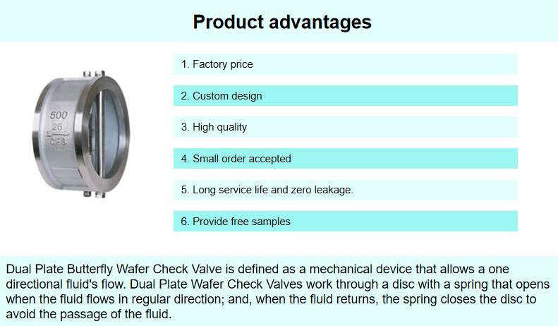 Stainless Steel Wafer Type Dual Plate Check Valve