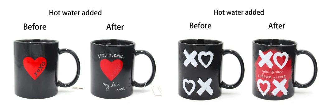 Ceramic Color Changing Mug Original in Heat Sensitive Magic Paint for Friend Gift