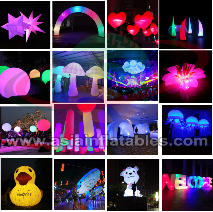 Decoration Event Stage Wedding Party LED Inflatable Jellyfish Balloon