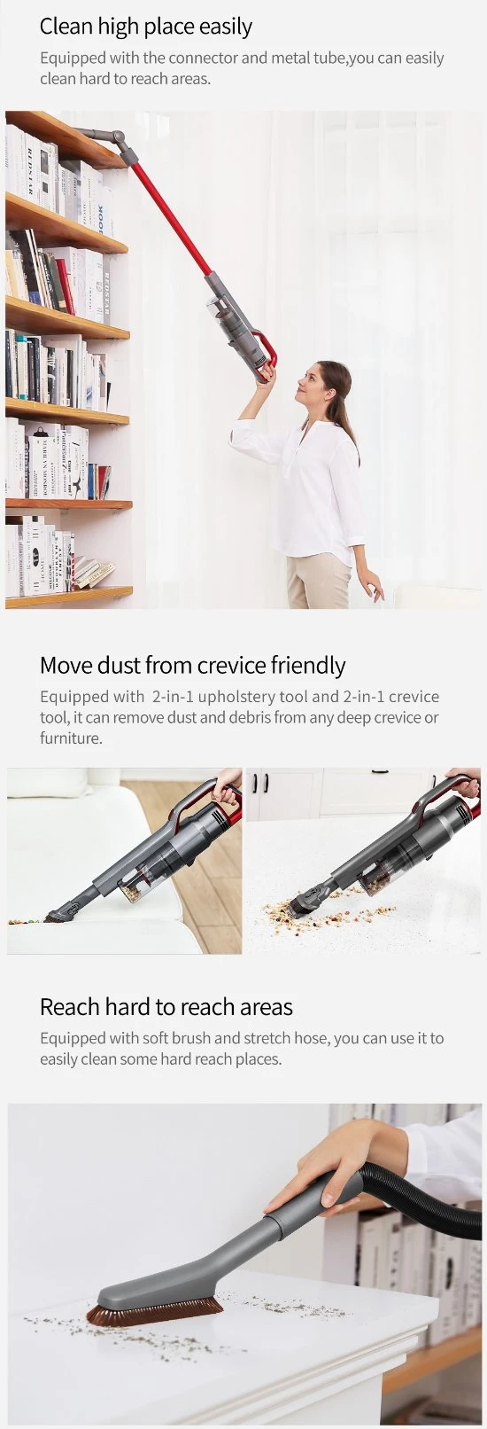 New Upgrade Jimmy Jv65 Wet and Dry Vacuum Cleaner Strong Suction Handheld Cordless Vacuum Cleaner