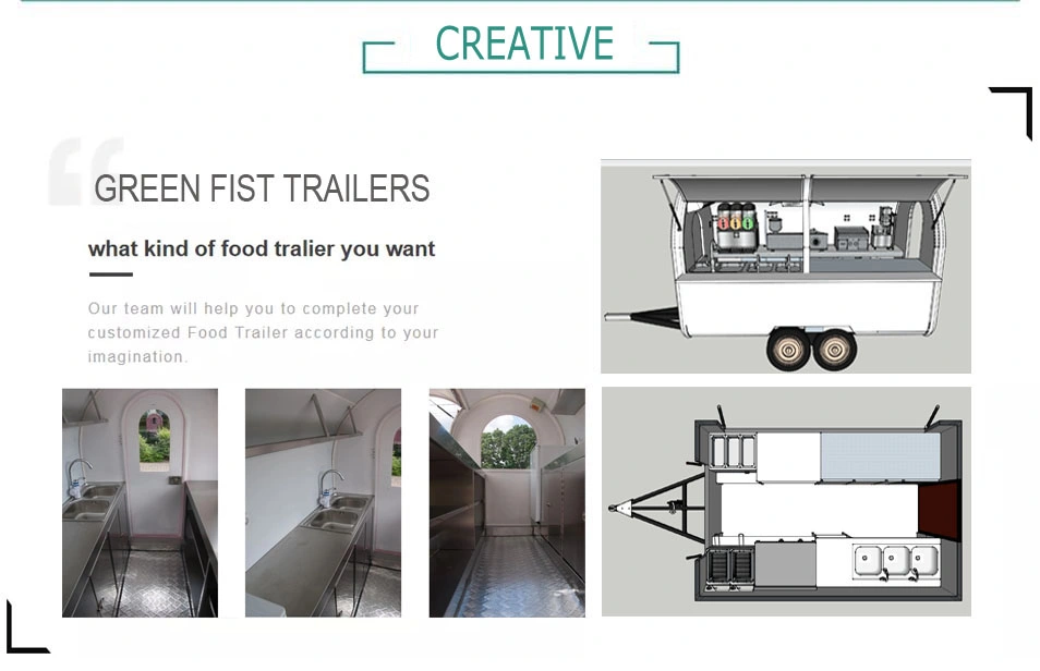 Snack Machine Food Coffee Cart Food Van Ice Cream Fast Food Trailer