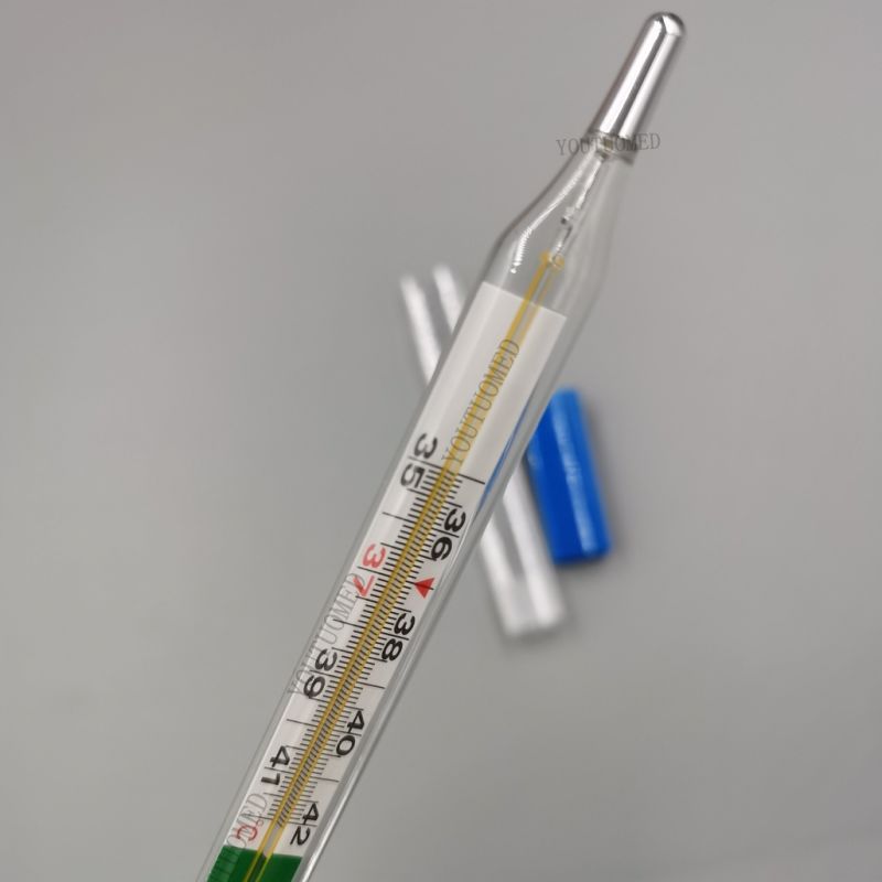 No Mercury Clinical Thermometer Mercury-Free Glass Medical Pharmacy Electronic