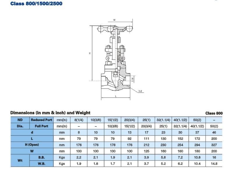 Forged Stainless Steel Screwed or Sw Globe Valve