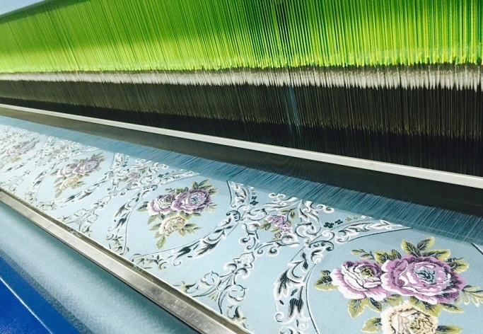 Latest Design Fancy jacquard Curtain Fireproof Fabric