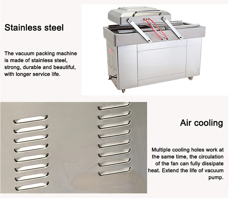 Double Chamber Vacuum Commercial Packaging Machine Food Vacuum Sealer / Food Vacuum Packaging Machine