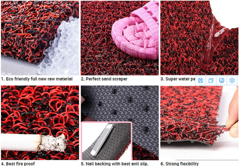 PVC Coil Carpet with Nail Backed/Without Backing/Diamond Backing/Foam Backing/Firm Backing