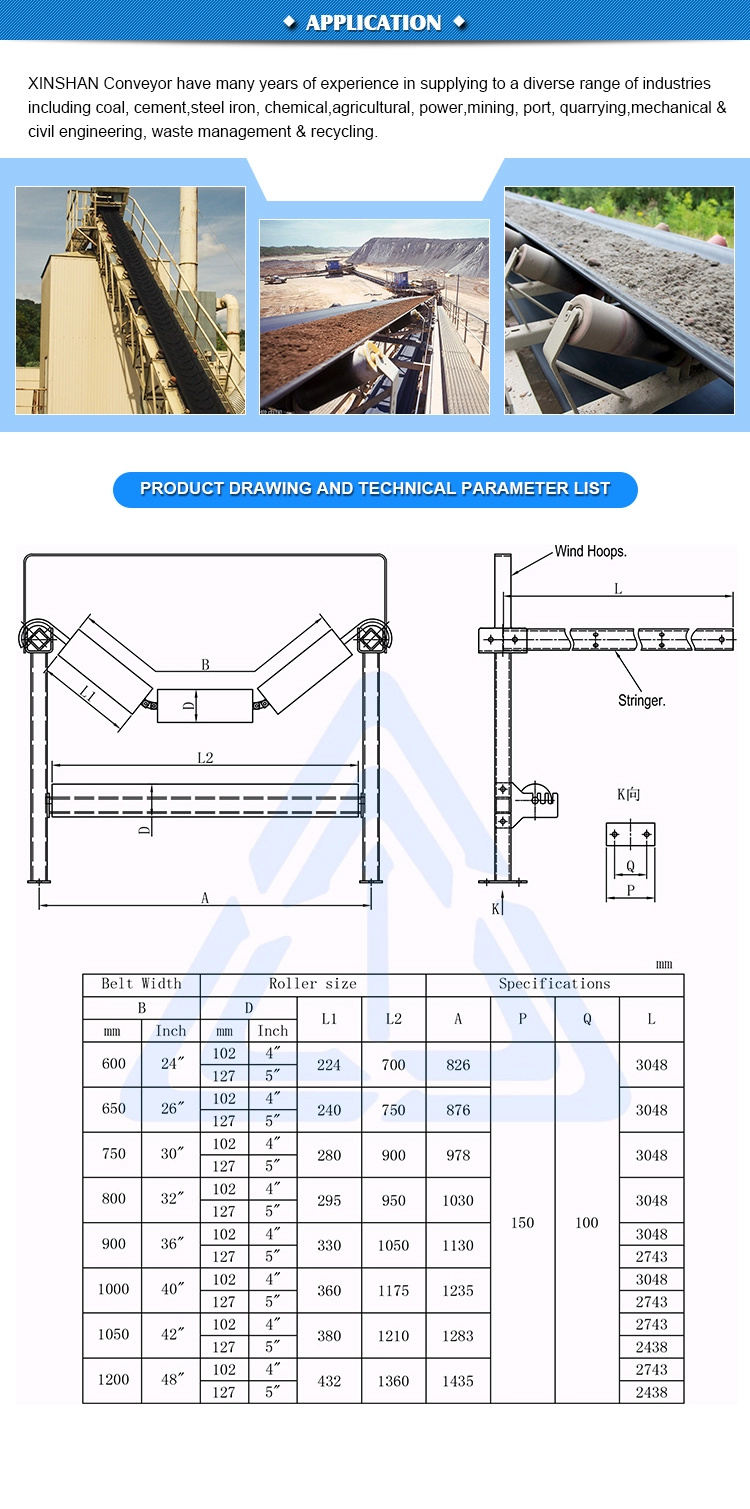 Flat Belt Conveyor Machinery Suspended Idlers with China Supplier Mt793